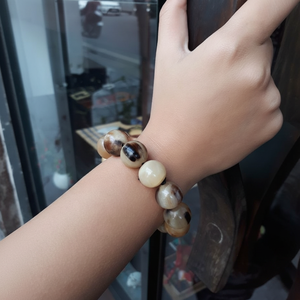 Brazaletes de Cuerno de Búfalo Natural, Joyería Artesanal de Cuerno de Búfalo - Product Image 1