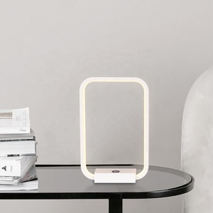 Lámparas de mesa decorativas modernas LED táctil regulable lámpara de escritorio blanca lámpara de mesa nórdica moderna con USB para sala de estar hogar dormitorio - Product Image 4