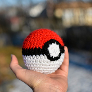 Jouet balle pour bébé boule crochet personnalisée Halloween Crochet peluche <span class=keywords><strong>Pokeball</strong></span> petit Crochet <span class=keywords><strong>Pokeball</strong></span> Amigurumi - Product Image 3