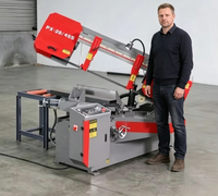 Machine à scier automatique PX-28/45S, machine à scier à ruban horizontale pour la coupe de barres d'acier