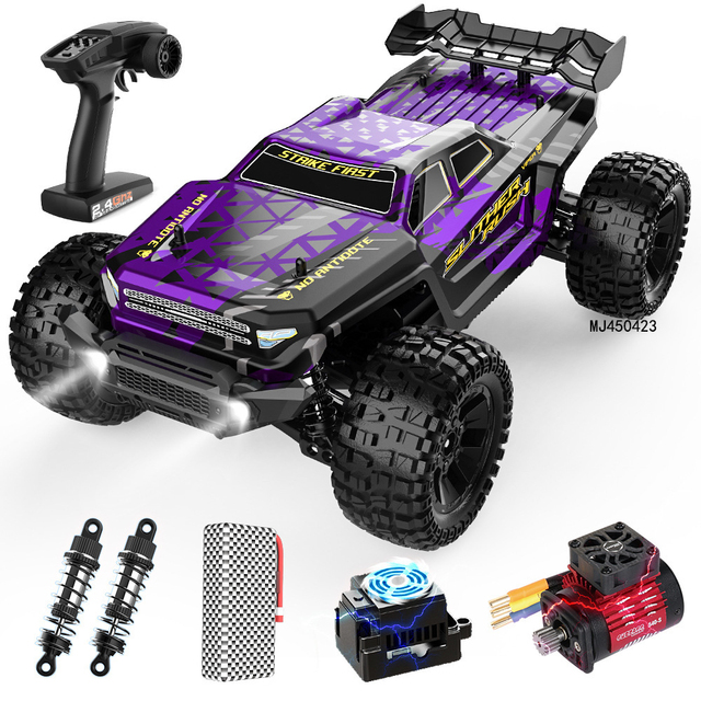 1/10 Scale RC 4WD Off-Road Race Vehicle High-speed Off-road Vehicle Brushless Car Remote Control with USB Cable Included