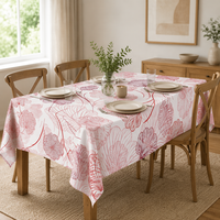 Nappe en PEVA imprimée motif feuilles de Ginkgo style moderne Xin Shu, imperméable et anti-taches pour usage domestique, technique non-tissée
