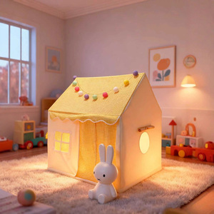 Tienda <span class=keywords><strong>de</strong></span> campaña <span class=keywords><strong>para</strong></span> gatear <span class=keywords><strong>para</strong></span> interiores <span class=keywords><strong>de</strong></span> 5 a 7 años, casa <span class=keywords><strong>de</strong></span> <span class=keywords><strong>juguete</strong></span> suave <span class=keywords><strong>de</strong></span> plástico plegable, casa pequeña <span class=keywords><strong>de</strong></span> Castillo <span class=keywords><strong>de</strong></span> princesa estilo Ins - Product Image 3