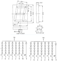 HOUKEM-40011-BW Große 4-Zoll 7-Segment LED Digitalanzeige 4" Weiß für Innenbereich Einzelhandelsnutzung