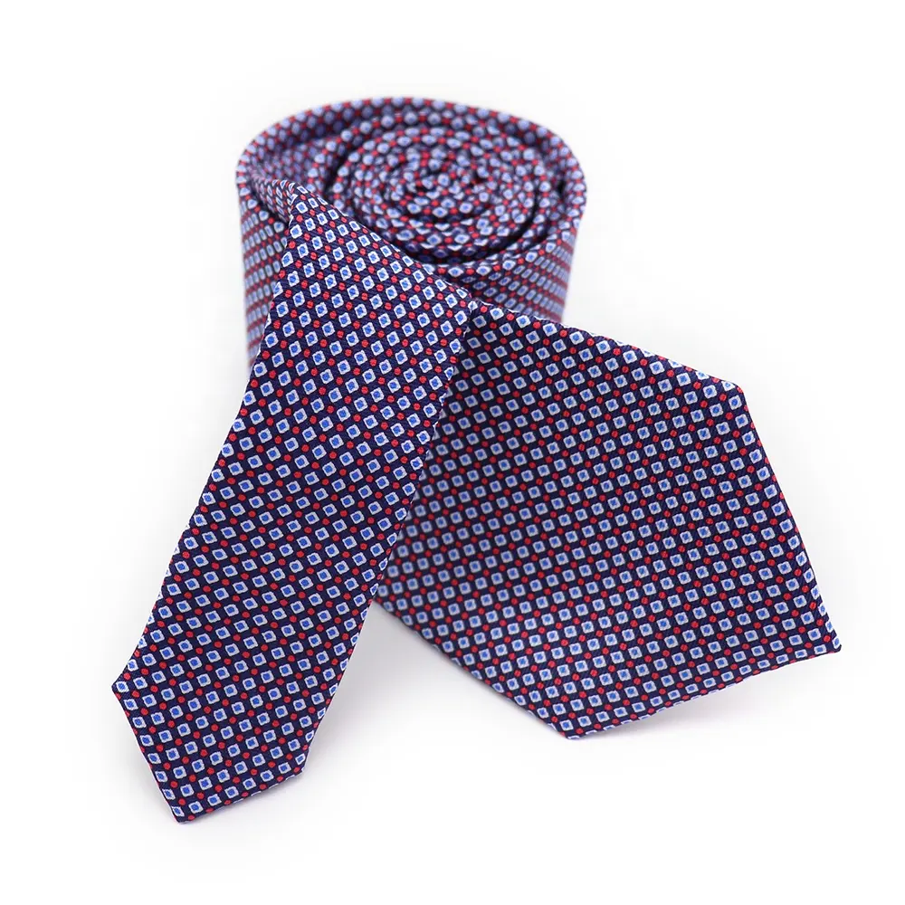 XINLI Cravate Dernière Conception De Style Italien Hommes Dot Imprimé Violet Cravates En Soie 8 cm