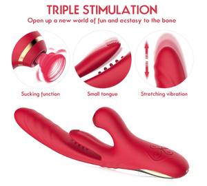 Martello Massaggiante in Silicone con Telecomando Wireless Plug-In per Massaggio Femminile - Vibratore Rabbit Privato Giocattolo per Adulti - Product Image 3