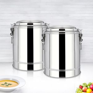 DB Isolé 30L Marmite en Acier Inoxydable Récipient à Boissons Chaudes et Froides avec Couvercle en Verre Capacité 50L Casseroles et Casseroles Type - Product Image 4