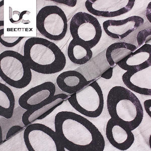 गर्म बिकने वाले बैंगनी पारदर्शी सुपर स्ट्रेच महिलाओं के कपड़े और ड्रेस बर्नआउट मखमली कपड़े - Product Image 5