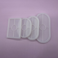 Early Riser DIY Béton Ciment Plateau Plaque Moule Rectangle Ovale Silicone Résine Coaster pour Clés Titulaire Table Gâteau Outils