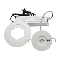 Lumière d'urgence rechargeable LED encastrable 475lm, haute luminosité, double lentille, design rond pour couloir, testée manuellement CB CE SAA pour hôtel et maison