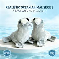Peluche douce de mors marin de 7 pouces, poupée animal en peluche, breloque de sac, prix de machine d'arcade de centre commercial, vente directe