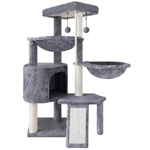 Wooden <strong>Cat</strong> Climbing Frame House Integrated Sisal <strong>Scratching</strong> <strong>Post</strong> <strong>Large</strong> Jumping Platform Minimalist <strong>Cat</strong> Tower Sky Pillar-Foreign - Product Image 1