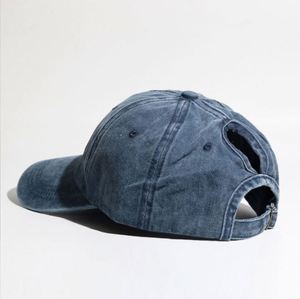 Casquette de baseball de luxe de haute qualité avec monogramme, couleur unie, style queue de cheval, modèles personnalisés unisexes pour la plage et la pêche, usagée et d'occasion - Product Image 6