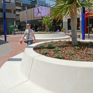 Nuevos Materiales de Construcción de Piedra, Jardinera Prefabricada de Hormigón XMS006, Banco para Plantar en Parques y Plazas al Aire Libre - Product Image 3