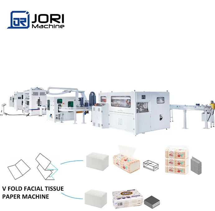 Línea de producción de fábrica V/N/Z maquinaria de fabricación de papel tisú plegable de 2 capas de China