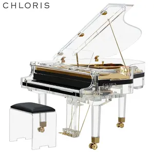 All Transparent Acrylic Crystal Piano with Grand Piano Style for Modern Luxury House