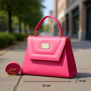 Borsa a Tracolla Fana Selene Buganvilia 22 Cm con Manico Singolo, Impermeabile, Fodera in PU, Borsa da Donna - Product Image 2