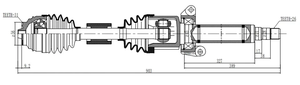 Eje de Transmisión Delantero Derecho para BMW Serie 2 F45 <span class=keywords><strong>F46</strong></span> <span class=keywords><strong>218d</strong></span> 220i 2.0 2013, OE:31607646816 - Product Image 2