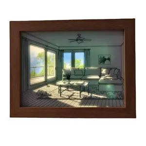 Light And Shadow Art Best Selling Black White MDF Deep Shadow Box Frames 3D Box Photo Frame Art Picture Frame