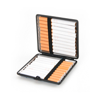 Boîte à cigarettes rectangulaire en jean et fer inoxydable PU, style vintage et classique, durable, pour hommes, vente en gros, 20 pièces, OEM/ODM