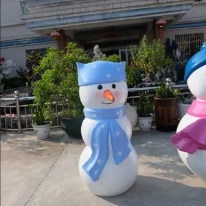 Enfeite de boneco de neve de Natal em fibra de vidro H120cm para exterior ou interior