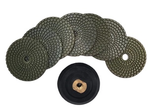 1 सेट फैक्टरी थोक 100mm 4 इंच कोण बनाने की मशीन ठोस संगमरमर सिरेमिक buffing हीरा पत्थर के फर्श ग्रेनाइट चमकाने पैड - Product Image 2