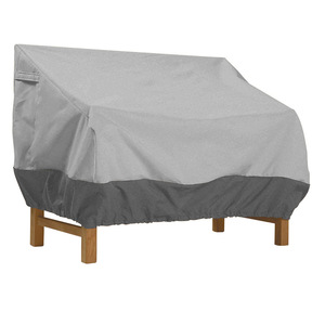 Funda para Sofá 147x83x79cm, Tela Oxford 210D Impermeable, Protección para Muebles de Exterior, Estilo Minimalista, Bloques de Color Marrón y Negro - Product Image 2