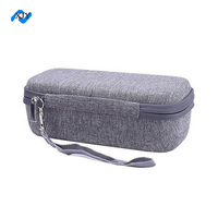 Étui de transport pour haut-parleur EVA gris robuste-Boîte de rangement rectangulaire à coque rigide durable pour haut-parleurs Bluetooth portables-Étui uniquement