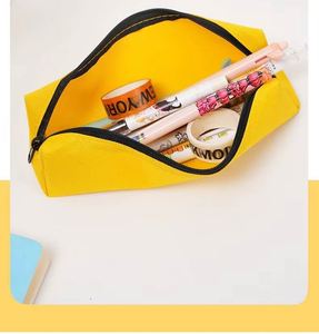 Trousse à crayons personnalisée en tissu Oxford avec fermeture éclair, motif logo imprimé, pour fournitures scolaires mignonnes - Product Image 3
