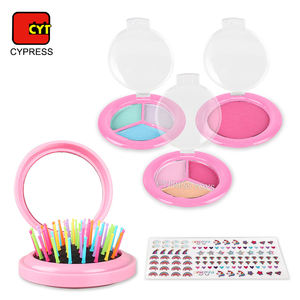 DIY Juguetes Little Princess Cute pink Mermaid Eye Shadow Nail Polish Beauty Cosmetic Set Pretend Play House Toys for Girls - Product Image 4