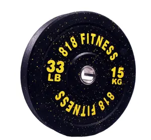 Cross-border Wholesale Commercial Gym Household Particle Color Exercise Rubber Weight <strong>Plates</strong> - Product Image 2