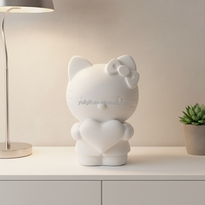 Nouveauté 2026 : Pots de conservation en forme de poupée blanche, faits main, motif chaton Kawaii, cadeaux d'anniversaire pour filles, jouet et accessoires de décoration de bureau - Product Image 1