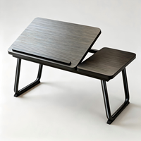 Bureau portable pour ordinateur portable en bois, réglable sur cinq vitesses, design moderne, pliable, petite table de lit pour la maison ou le bureau, en MDF