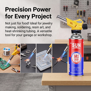 <span class=keywords><strong>Chalumeau</strong></span> à <span class=keywords><strong>gaz</strong></span> portable et réversible Orangegaz pour <span class=keywords><strong>camping</strong></span> en extérieur, avec allumage, pour la fabrication de bijoux et outils de cuisine - Product Image 2
