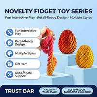 Œuf de dragon torsadé imprimé en 3D avec motif en cube, jouet sensoriel anti-stress en plastique pour adultes et enfants, cadeau
