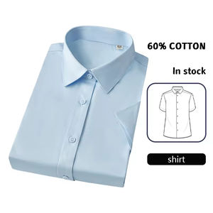 OEM/ODM 여성 비즈니스 블라우스 반팔 턴다운 칼라 솔리드 패턴 포멀 탑 캐주얼 셔츠 - Product Image 1