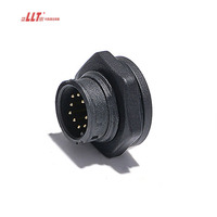Llt 10pin M19 plastique circulaire IP68 connecteur de montage sur panneau de fil électrique étanche