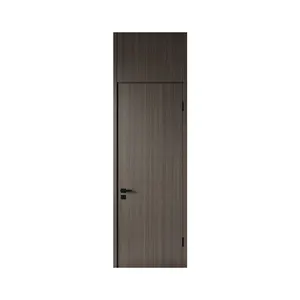Lujo y simplicidad Interior Dormitorio Puertas de madera con marco de aluminio