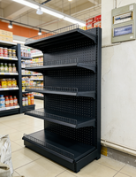Étagères métalliques simple face pour supermarchés et épiceries, personnalisables pour les distributeurs, ouverture de magasin sur mesure