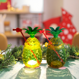 IShine Custom 550ml LED Pineapple <strong>Cup</strong> Straw Beautiful Outdoor Daily Cute Glasses for Easter Lovely Reusable Party Light up <strong>Cup</strong> - Product Image 6