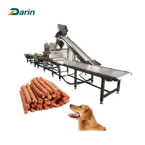 Siemens Control Dental Care Soft Chewing Dog Meat Strip Chicken Meat Stick Making Machine Production Line