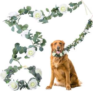 Honoson Lot de 2 accessoires de collier de mariage pour chien avec couronne de fleurs de 6 pieds Thème Boho pour petits, moyens et grands chiens (grands) - Product Image 1
