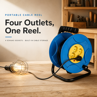 HAOYONG Soket Ekstensi Kabel Retractable Eropa dengan 4 Outlet 16A SDK Jaringan untuk Penggunaan Rumah Tangga/Serbaguna