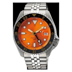 Vente directe du fabricant, bracelet de montre en acier inoxydable, montre mécanique à double aiguille, cadran à aiguilles, résistance à l'eau 3BAR, unisexe - Product Image 1