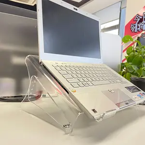 Toptan dizüstü ekran standı şeffaf akrilik açılı Laptop standı