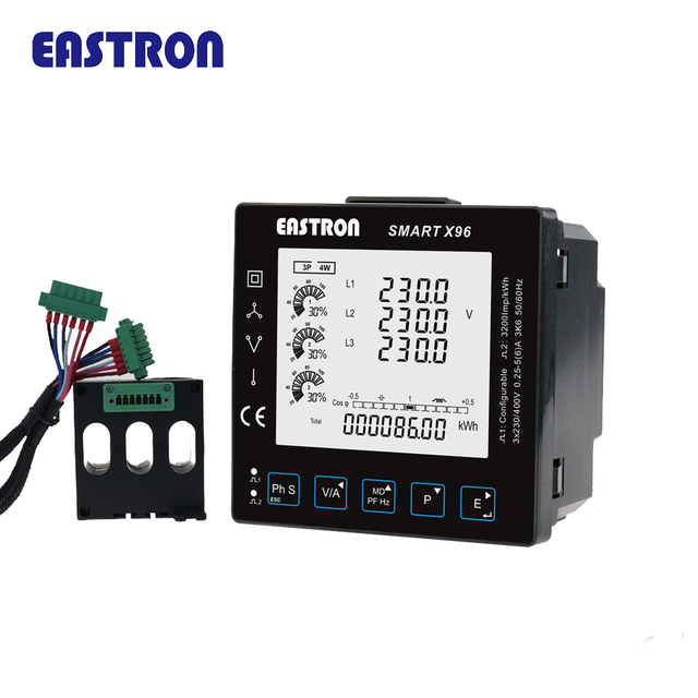 Smart X96-1 RS485 Multi-function Smart Power Analyzer, Three Phase Panel Digital Solar Power Meter with Modbus