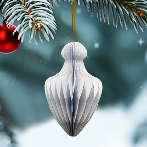 Nouvelle <span class=keywords><strong>Boule</strong></span> en Papier <span class=keywords><strong>Origami</strong></span> Nid d'Abeille à Poudre Dorée Blanche, Design Créatif, Impression 1 Couleur, Ornement <span class=keywords><strong>de</strong></span> <span class=keywords><strong>Noël</strong></span> - Vente Chaude - Product Image 2