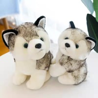 Boneka Siberian Husky Realistis, Mainan Anjing Boneka Lembut, Mainan Hewan Duduk, Grosir, Logo Custom, Pabrik OEM, MOQ Kecil, Hadiah