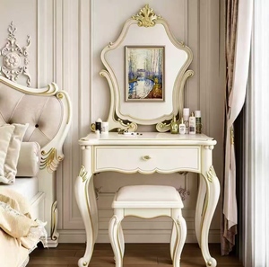 Coiffeuse de luxe de style européen français, coiffeuse moderne et élégante, mobilier de chambre haut de gamme pour villa américaine - Product Image 4
