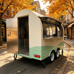 Remorque à crème glacée personnalisée, camion de restauration robuste pour gaufres, chariot à desserts certifié CE - Product Image 1